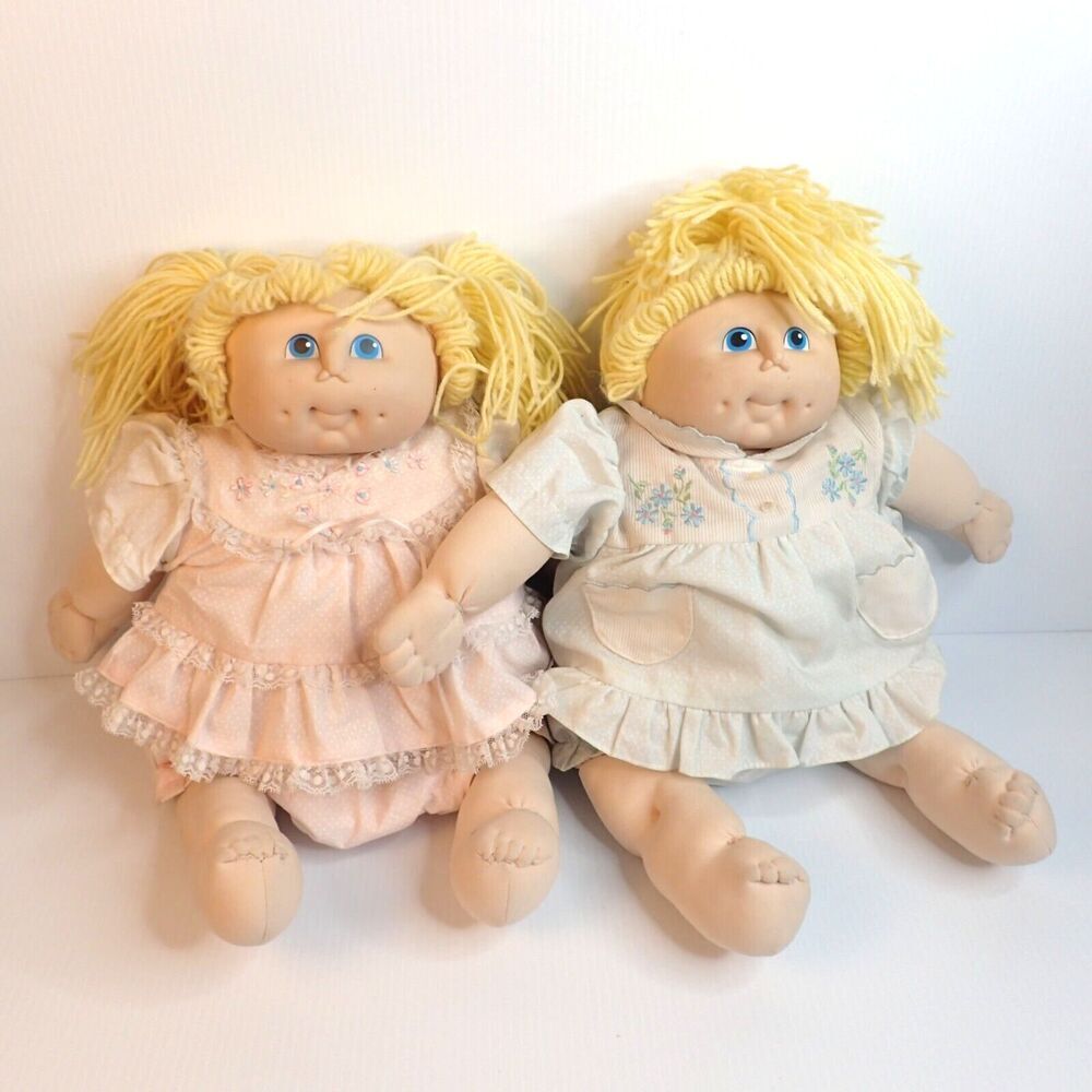 1984 MN Thomas ~ Cabbage Patch Style Doll ~ 19" Dolls ~ Blonde Hair, Blue Eyes